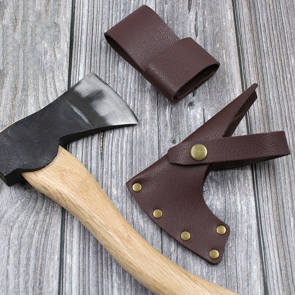 Camp Axe Hatchet - 1セット 厚手の斧シース保護カバー アウトドアキャンプ用 斧頭安全保護ケース ユニバーサルフィット ポータブル