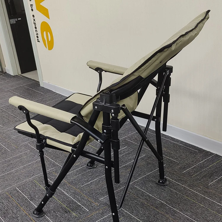 Outdoor Camping Rocking Chair - 高品質カスタムメイド屋外家具 大人用伝統的折りたたみ式ロッキングキャンプチェア 布製折りたたみ椅子 アウトドア