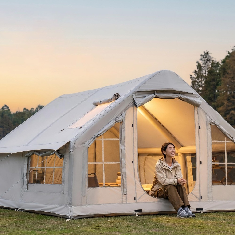 Outdoor Camping Gazebo - アウトドアテント 12平方メートル 10平方メートル 6.3平方メートル 多人数用一体型キャンプテント 雨よけ・日よけ機能付き