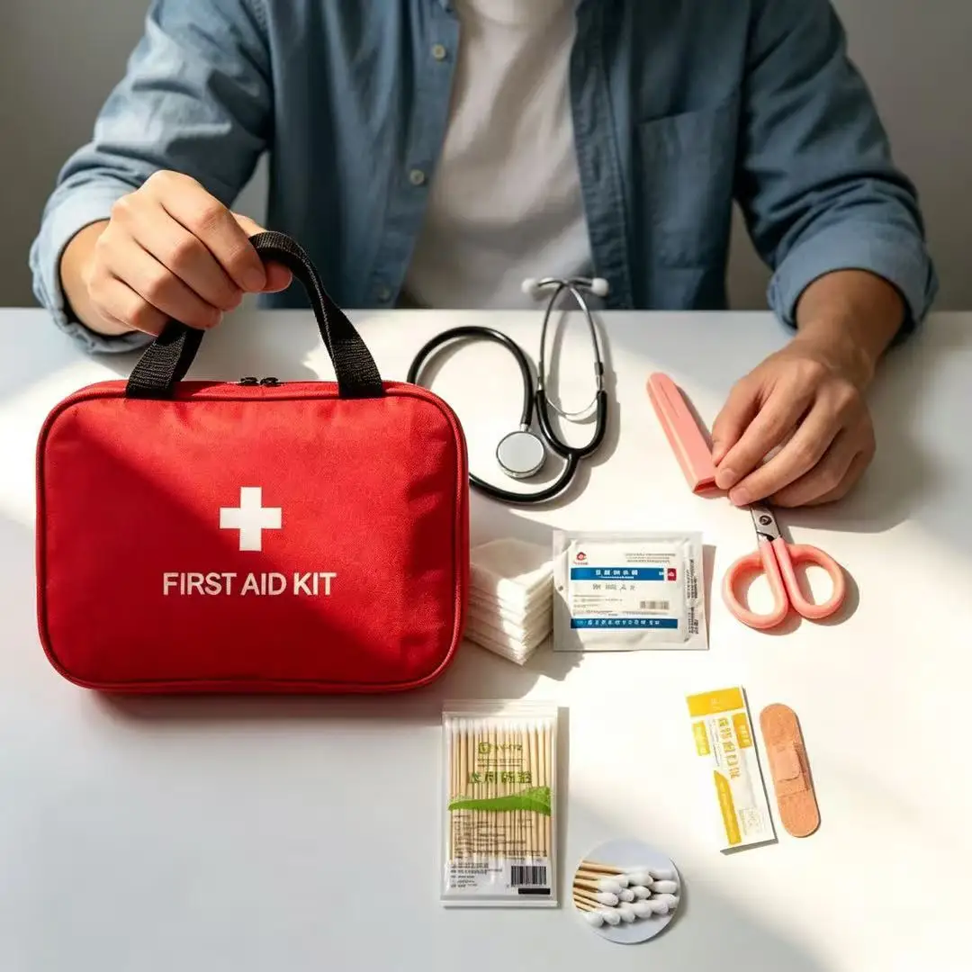Survival Kit - 救急キット 医療用品 聴診器付き 包帯付き ポータブル緊急バッグ 家庭用