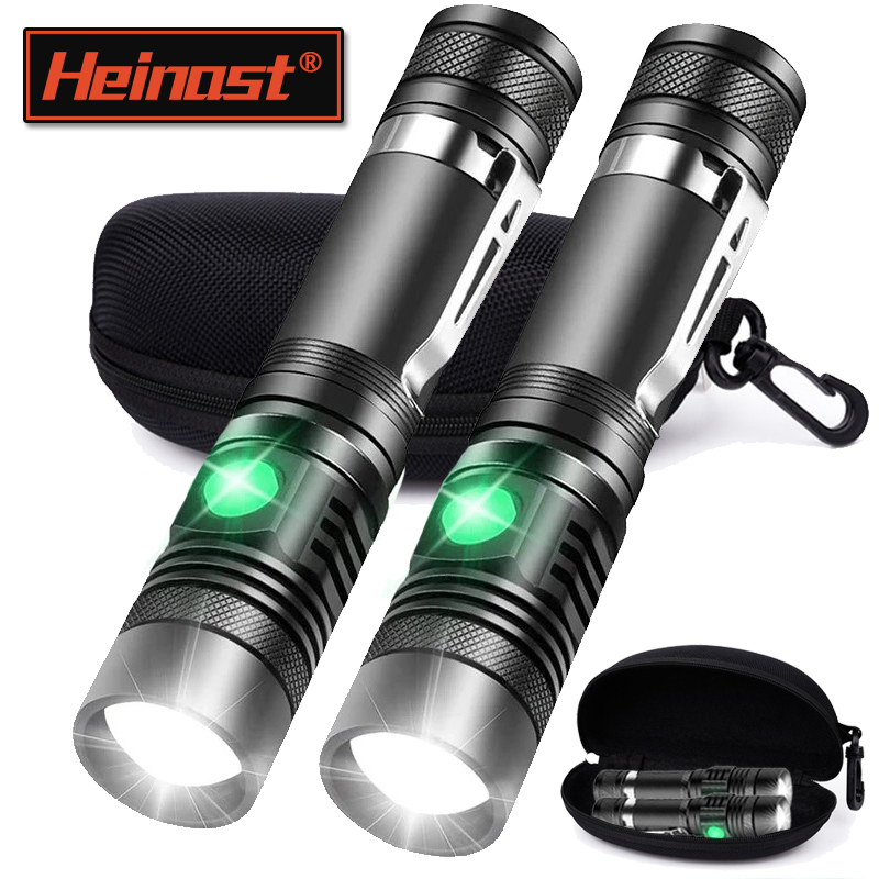 Outdoor Camping Adventure Lamp - 充電式 T6 ハンドヘルド懐中電灯使用 18650 ズームトーチポータブルキャップクランプヘッドランプペンクリップ作業灯屋外懐中電灯
