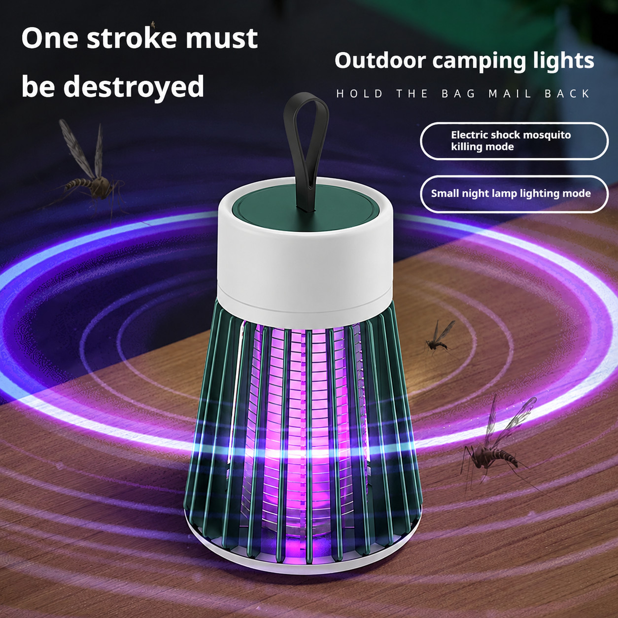 Outdoor Camping Adventure Lamp - 電気蚊取り器ランプ USB式虫除け LEDライト付き 寝室/屋外キャンプ用 - 蚊、コウモリ、ブヨなどの昆虫捕獲器