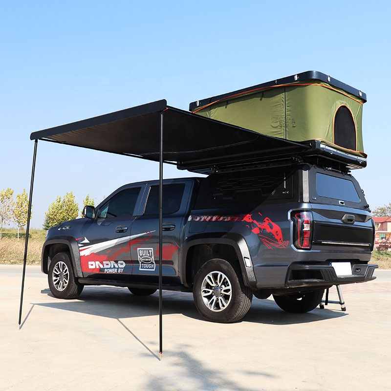 Outdoor Camping Van Tent - 格納式折りたたみ屋外キャンピングバン車用電動オーニング、旅行用ルーフトッププルアウトテント、車用サイドオーニング