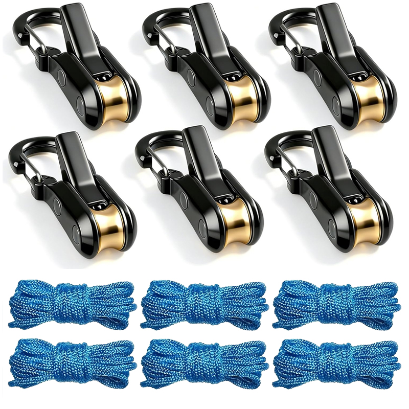 Outdoor Camping Guy - 8個入りキャンプテントロープタイトナー、調整可能なローラーロープロックバックル、ガイライン、タープ、キャノピー、RV、アウトドアアクセサリー用