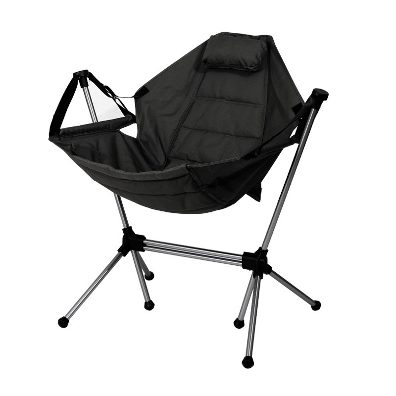Outdoor Camping Rocking Chair - ポータブルアウトドアキャンプロッキングチェアアルミ合金フレーム厚い生地のシート一人用広々としたスペース付き