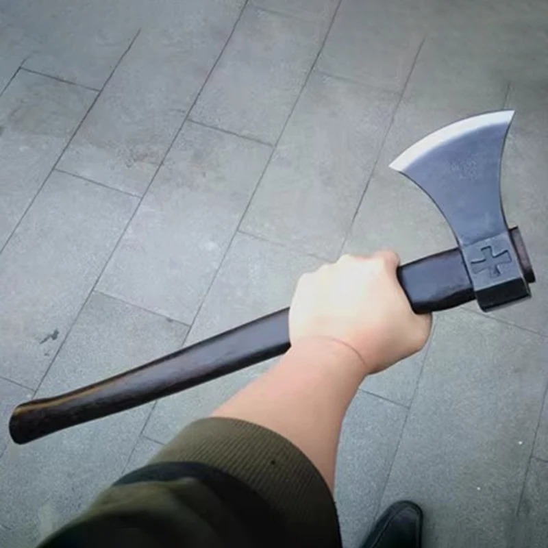 Camp Axe Hatchet - 北欧トマホーク護身鍛造バイキング斧、木材切断用サバイバルアクセサリー、観光用ハチェット、キャンプ用品、ハンドアックス