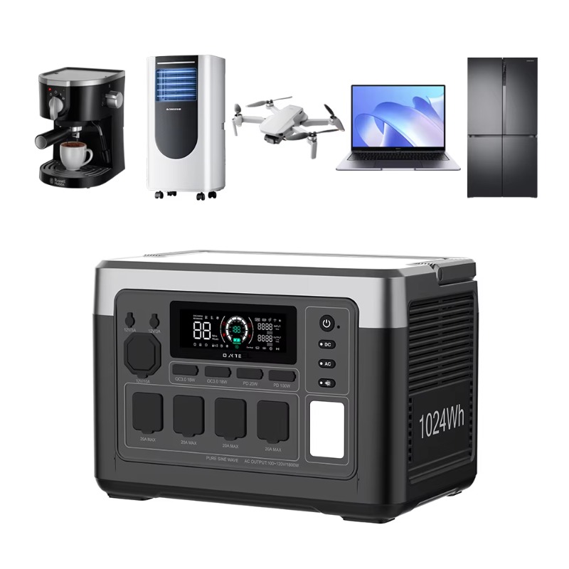 Outdoor Camping Usa - EU USA倉庫 1800W 1024Wh 静音ソーラー発電機 ポータブル電源
