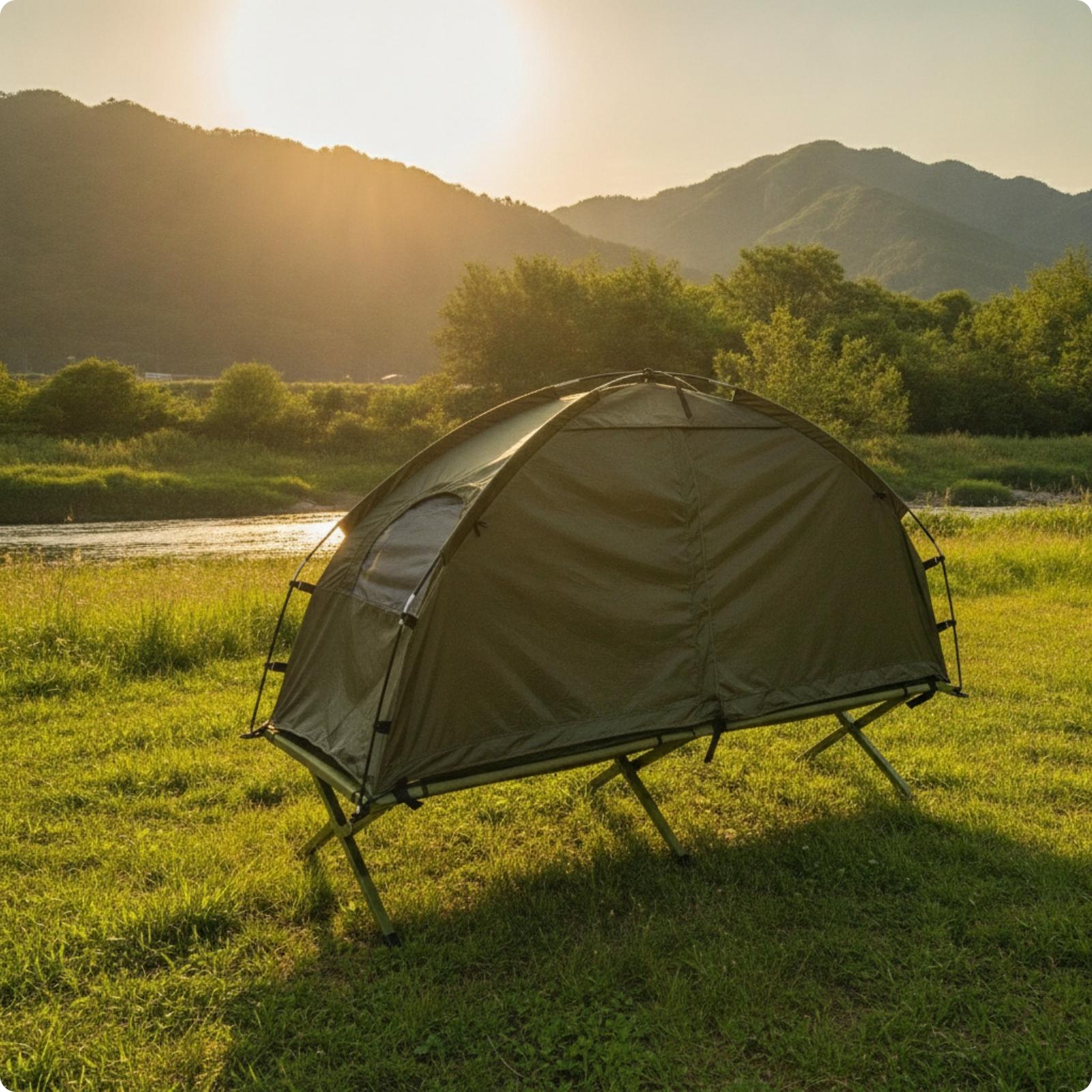 Outdoor Camping Guy - コンパクトなアウトドア用簡易テント（キャンプ用）、8本の地釘と4本のガイロープ付属