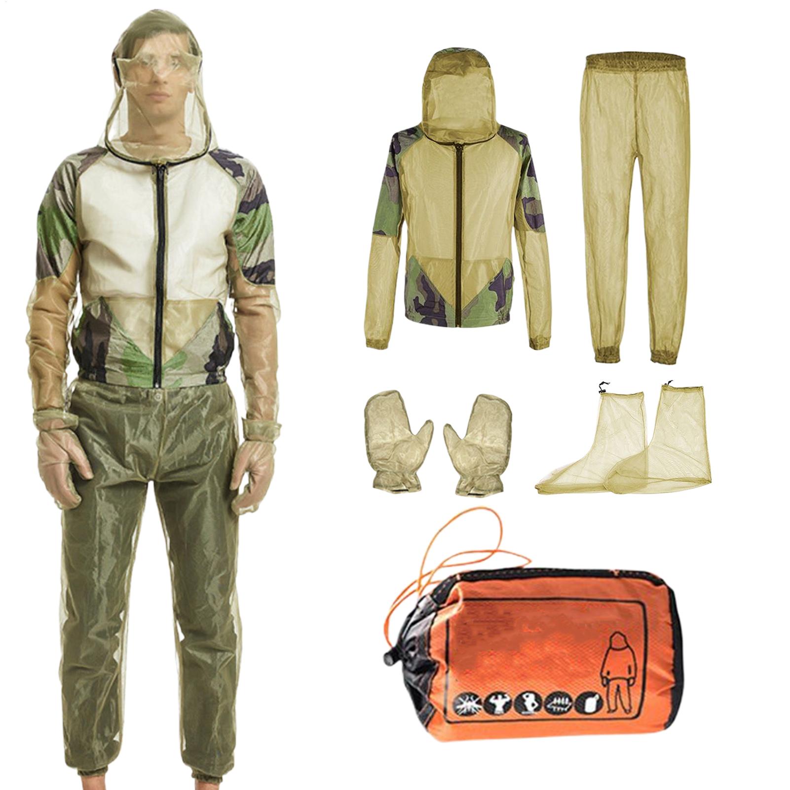 Outdoor Camping Jacket - 女性フルボディフライスーツ通気性ジャケットパンツ手袋セット養蜂ガーデニングキャンプ釣り屋外旅行保護