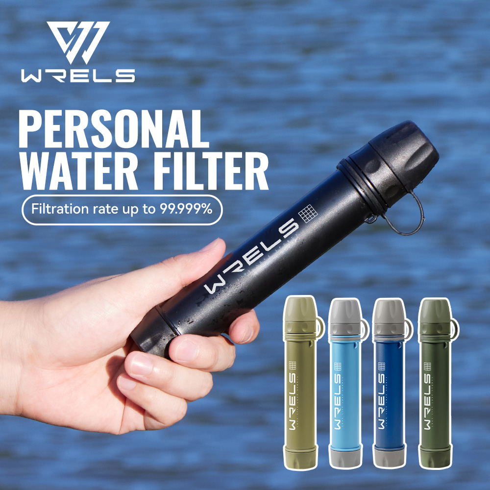 Survival Kit - WRELS 屋外浄水器 ポータブル 直飲みミニ浄水器 屋外緊急サバイバルキット ハイキング