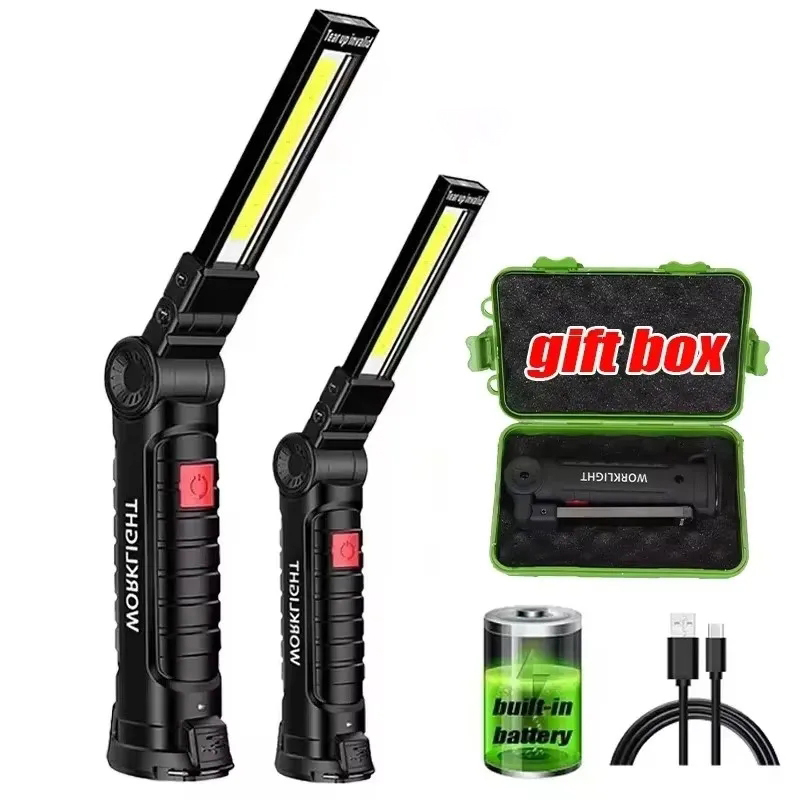 Outdoor Camping Adventure Lamp - ポータブルハンドヘルド懐中電灯 USB充電式 LEDワークランプ 5モード 360度 °