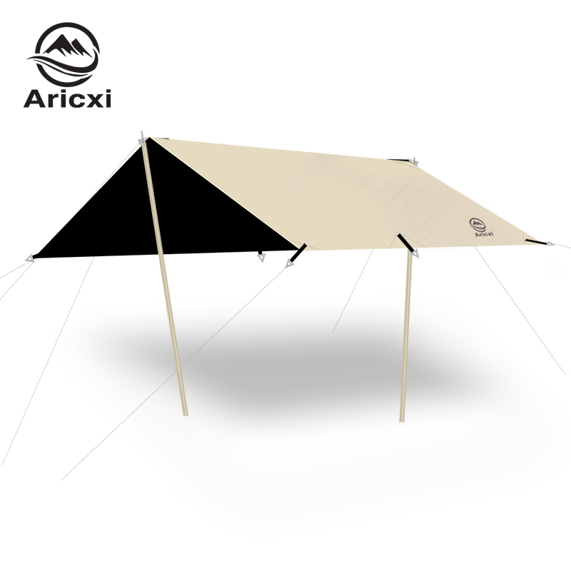 Waterproof Tarp Shelter - Aricxi-屋外キャンプ用の黒の防水日よけ,日よけ,日よけ,厚く,織られたオックスフォードクロス,高品質