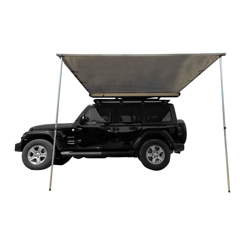 Outdoor Camping Van Tent - 車用サイドオーニング、防水オックスフォード生地サンシェード、キャンプ用、SUV、バン、RV、屋外用キャノピーテント（ポール付き）