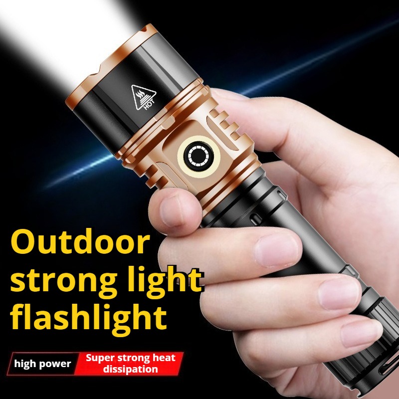 Outdoor Camping Lantern - 強力な光ハイパワー LED 懐中電灯タイプ C 充電防水アルミ合金トーチ屋外キャンプランタンパトロール