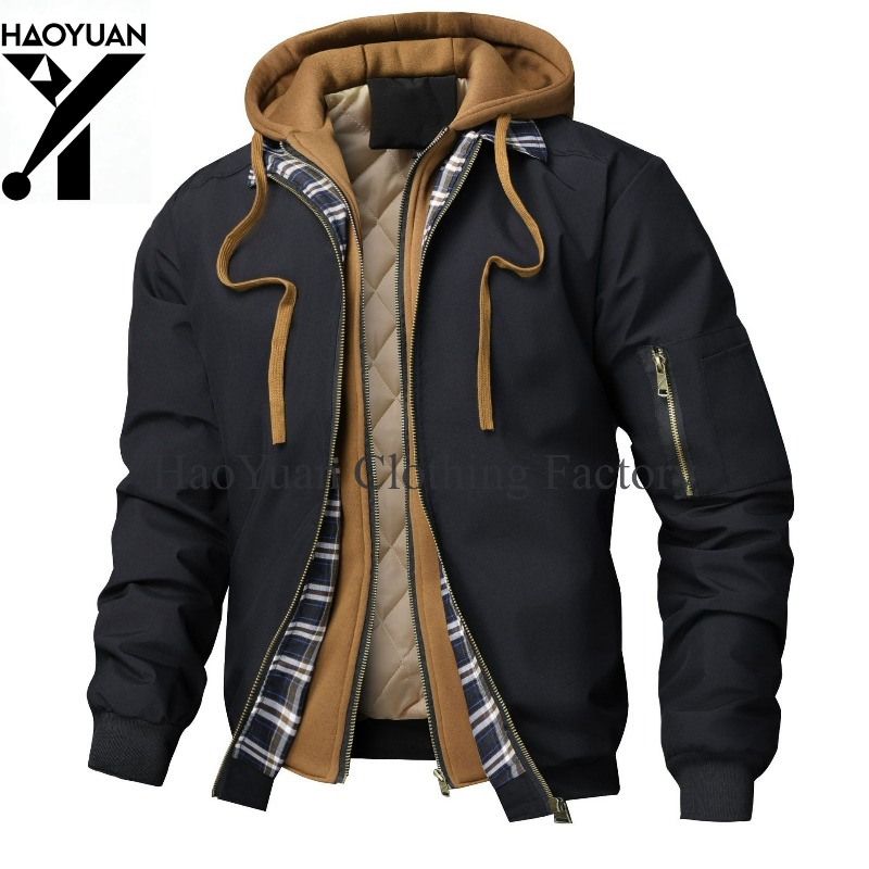 Outdoor Camping Jacket - メンズジャケット ルーズフィット 暖かく通気性のある アウトドア ハイキング サイクリング