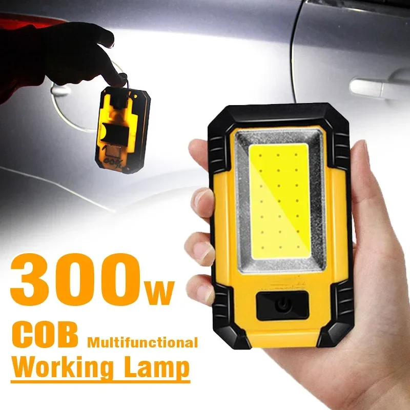 Outdoor Camping Adventure Lamp - 超高輝度COB懐中電灯付きの充電式ワークライト,キャンプやアウトドアアクティビティ用のポータブル緊急ランプ,4000mah,30w