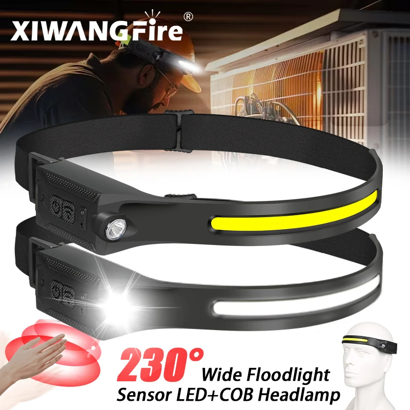 Outdoor Camping Adventure Lamp - 充電式LEDヘッドランプ、3つのモードで明るさ調整可能、軽量キャンプ用ヘッドランプ、アウトドアハイキング、緊急時用