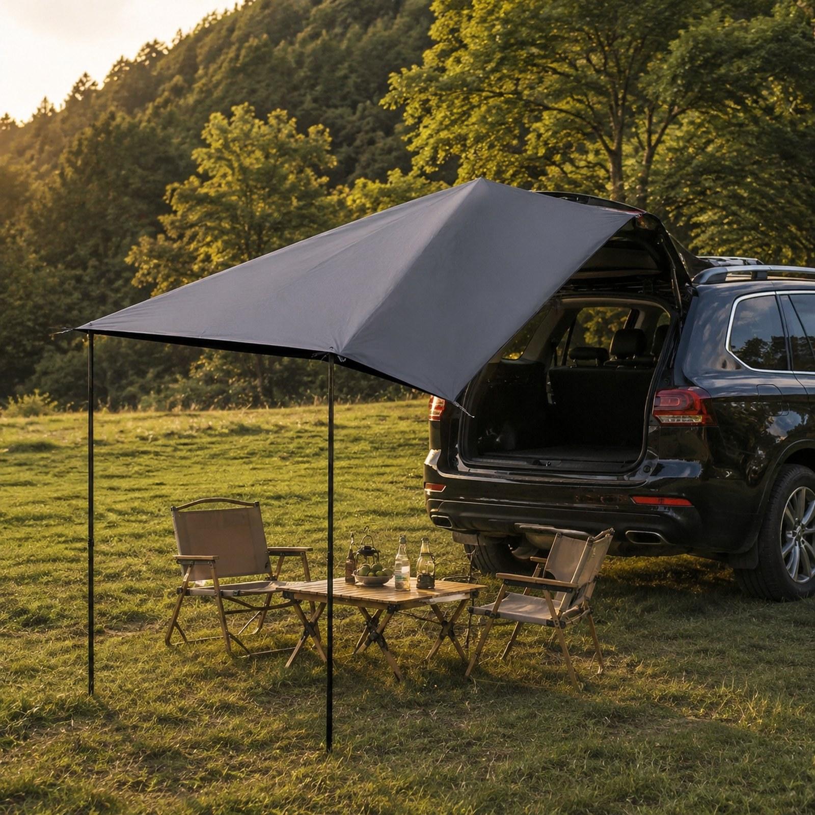 Outdoor Camping Van Tent - 車用キャンプオーニング、日よけ、屋外ポリエステル製キャノピーテントシェルター、SUV、トラック、バン用