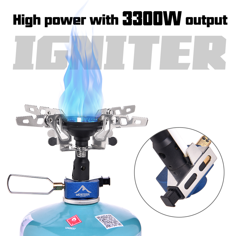 Survival Kit - 屋外キャンプ用ガスバーナー アウトドアストーブ 3300W イグナイター付き キャンプ用品 ポータブル