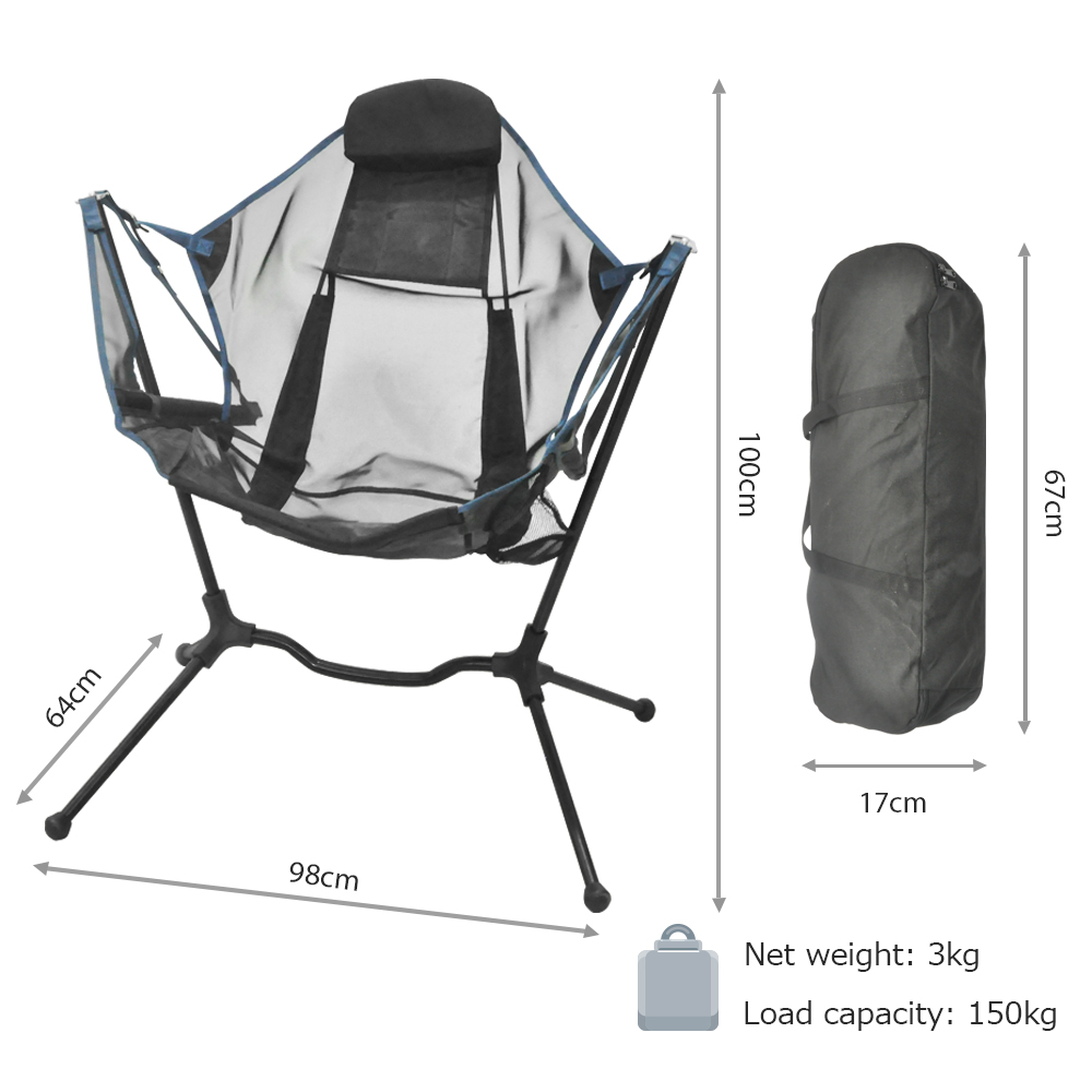 アウトドアトラベルチェア 折りたたみ式スイングハンモック ポ - Outdoor Camping Rocking Chair のレビューと価格