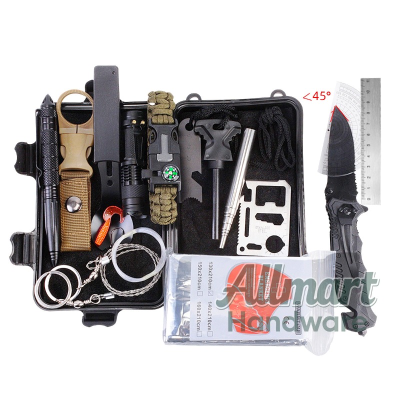 多機能ポータブルEDCサバイバルツールボックス、アウトドアキ - Outdoor Camping Kit のレビューと価格