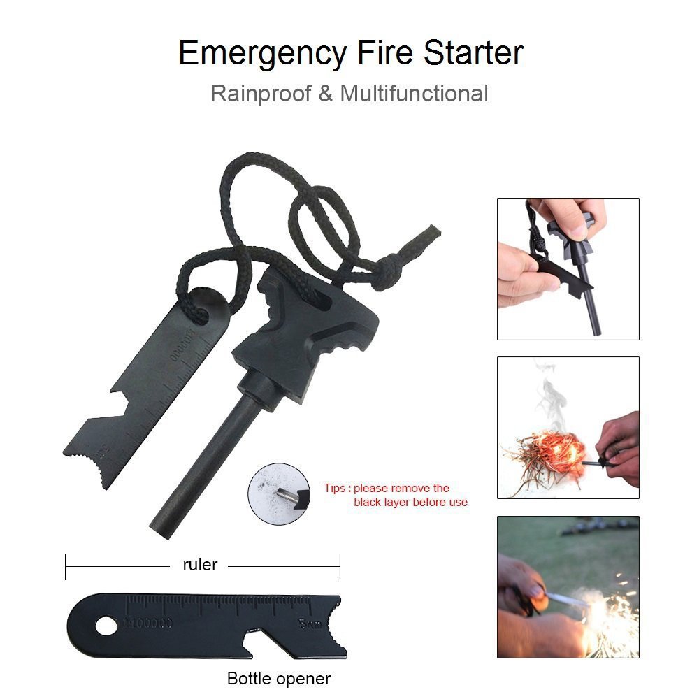 ホンルイDIYコンパクトポータブル耐衝撃サバイバルギア緊急ツ - Outdoor Camping Kit のレビューと価格