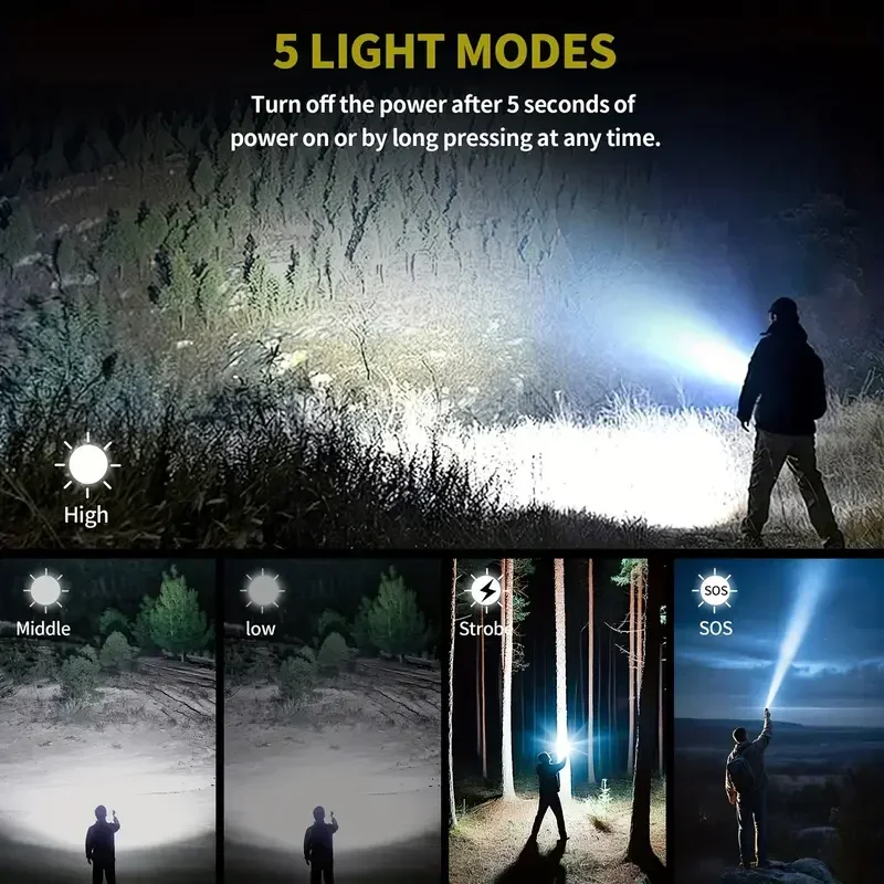 超強力懐中電灯集中点火懐中電灯防水軍事戦術ランプ屋外キャンプ - Outdoor Camping Adventure Lamp のレビューと価格
