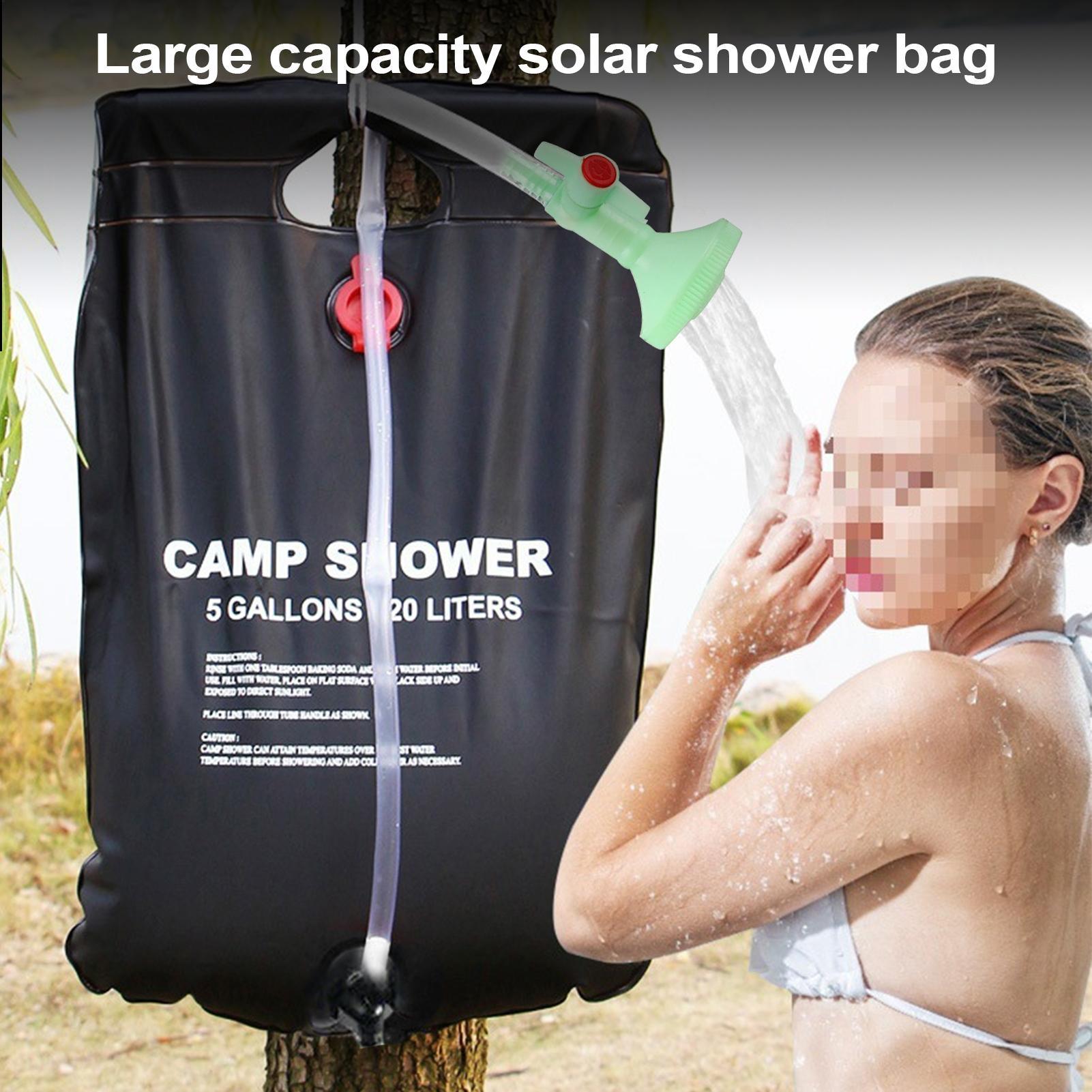 屋外シャワーバッグ キャンプ用ウォーターブラダー ソーラーヒ - Outdoor Camping Hot Water Shower のレビューと価格