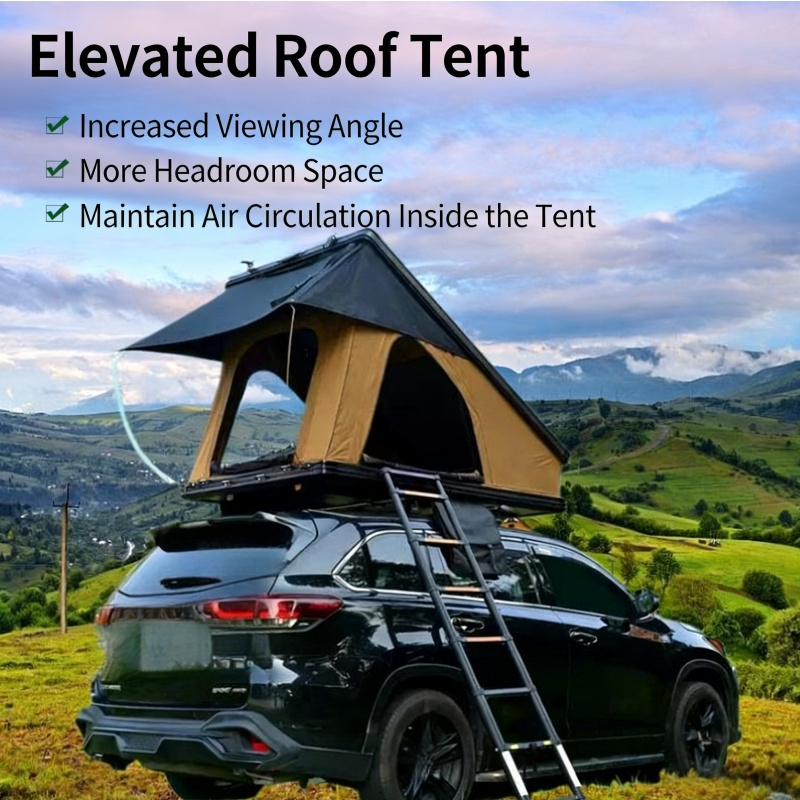 高品質アルミ製ハードシェルカールーフトップテント、アウトドア - Outdoor Camping Van Tent のレビューと価格