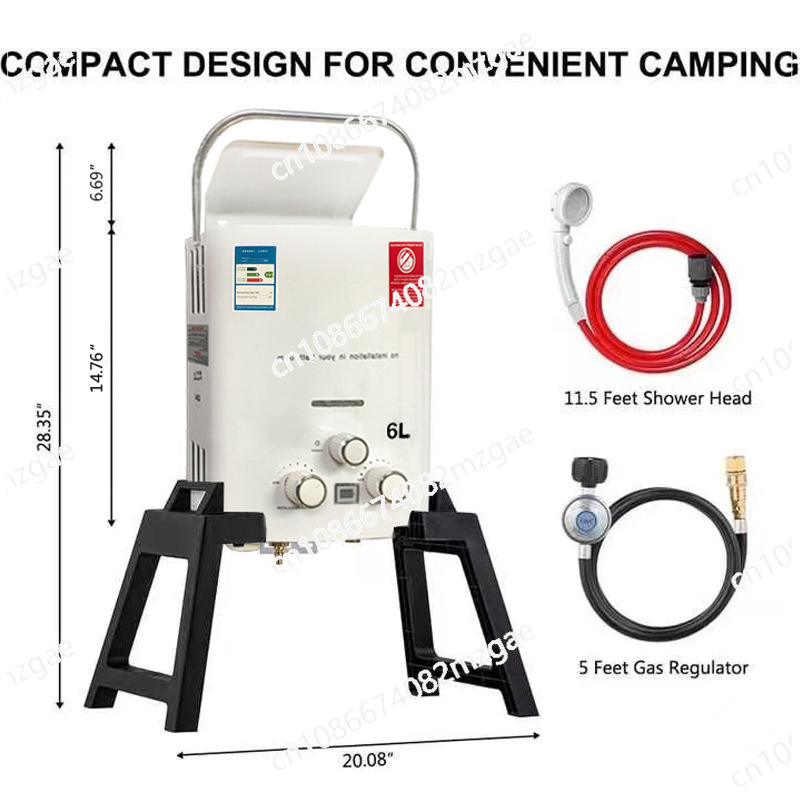 新しいタンクレス給湯器屋外キャンプインスタント加熱バスシャワ - Outdoor Camping Hot Water Shower のレビューと価格
