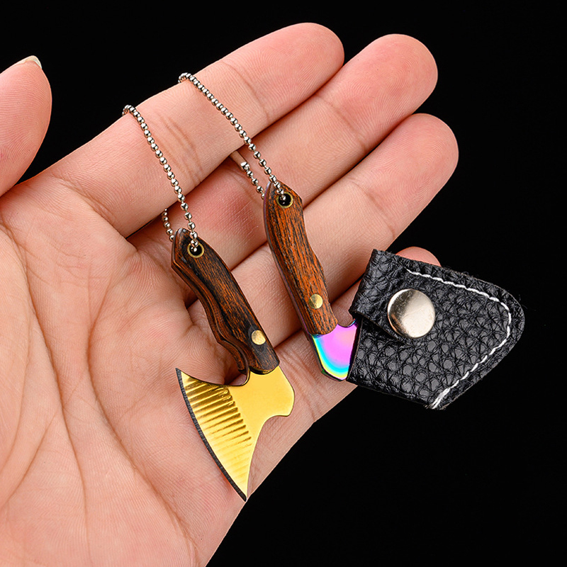ミニ440ステンレス鋼斧ハチェットポケットナイフフルタング木 - Camp Axe Hatchet のレビューと価格