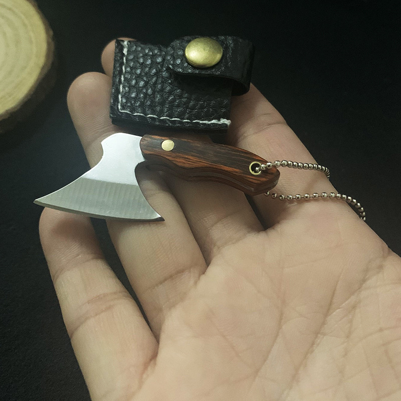 ミニ440ステンレス鋼斧ハチェットポケットナイフフルタング木 - Camp Axe Hatchet のレビューと価格