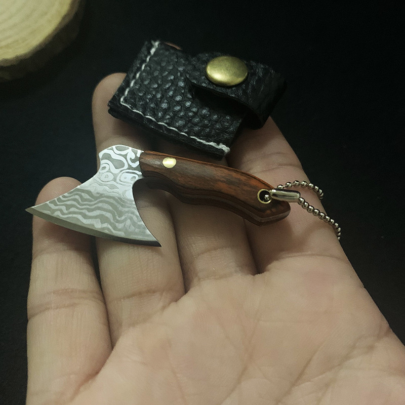 ミニ440ステンレス鋼斧ハチェットポケットナイフフルタング木 - Camp Axe Hatchet のレビューと価格
