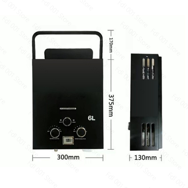 6L ポータブル タンクレス ガス給湯器 アウトドア キャン - Outdoor Camping Hot Water Shower のレビューと価格
