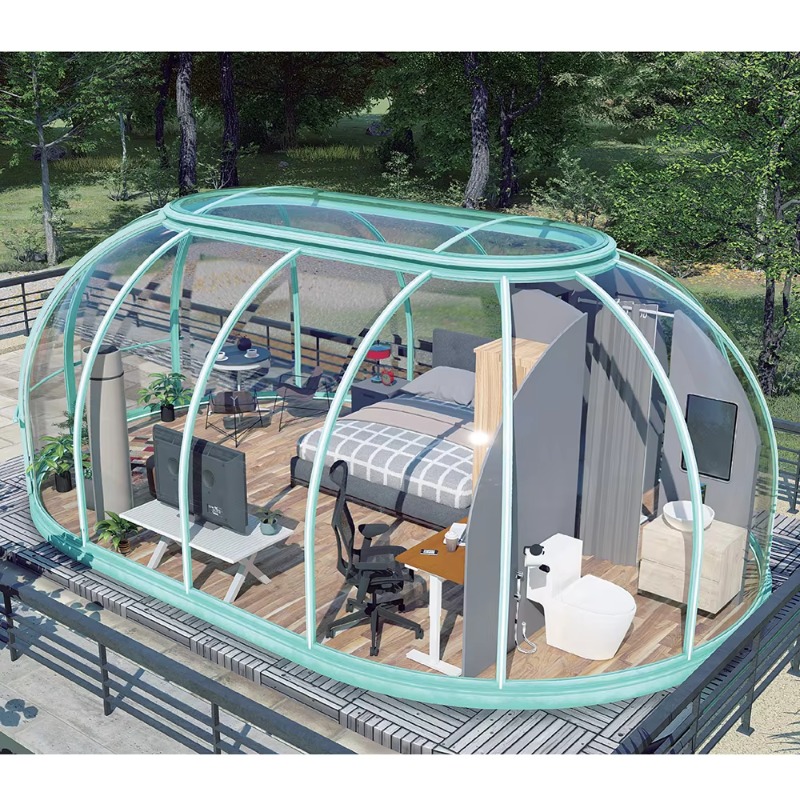 透明ポリカーボネートドーム型タイニーハウス、カスタマイズ可能 - Outdoor Camping Venues のレビューと価格