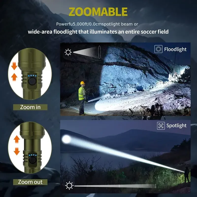 超強力懐中電灯集中点火懐中電灯防水軍事戦術ランプ屋外キャンプ - Outdoor Camping Adventure Lamp のレビューと価格