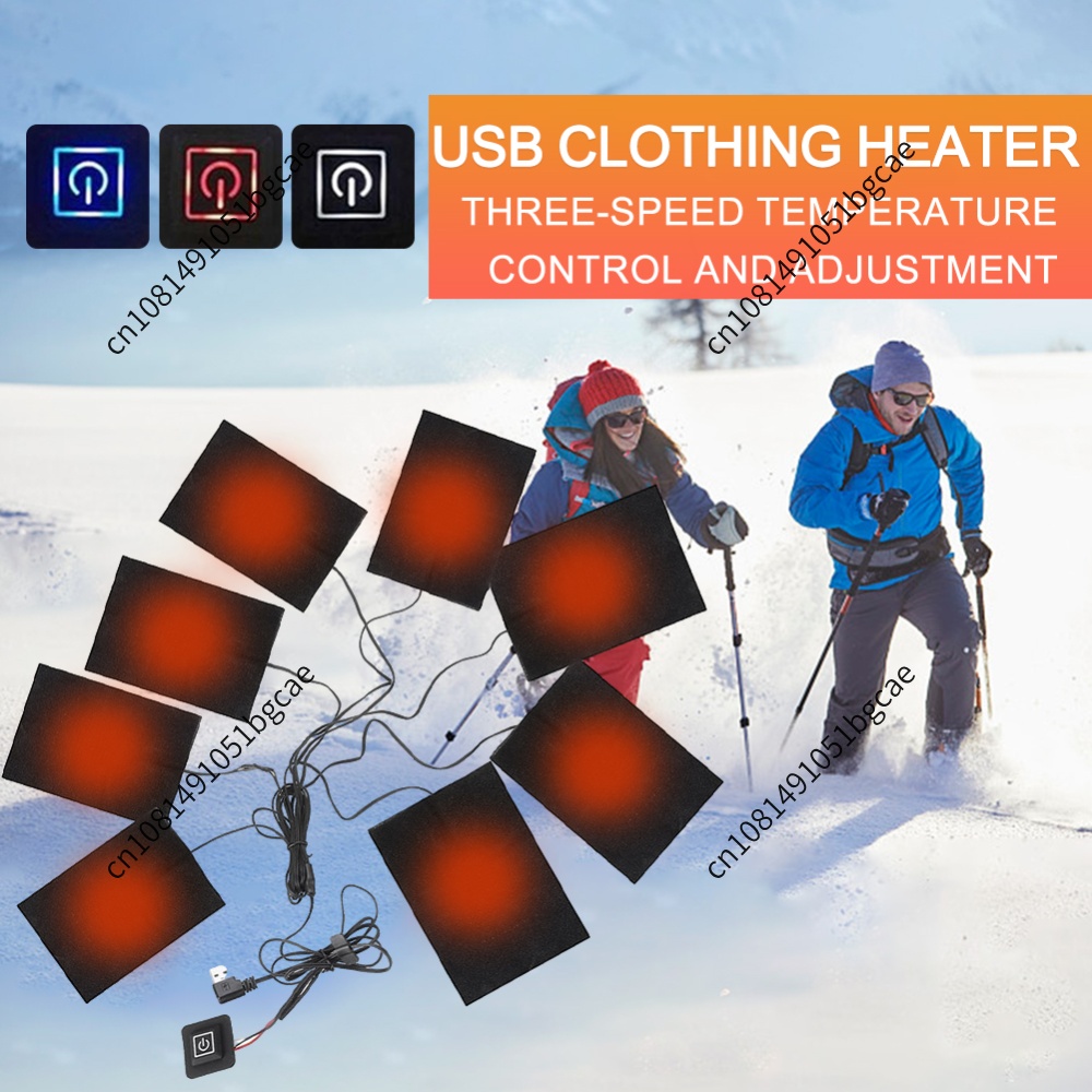 USB 加熱パッド電気布ヒーター 3 レベルジャケットヒータ - Outdoor Camping Jacket のレビューと価格