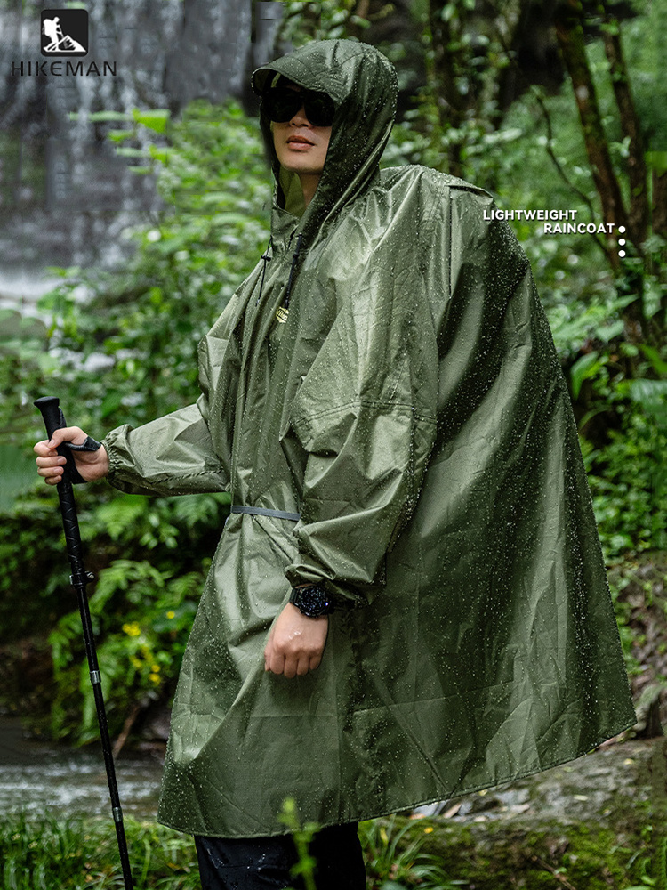 超軽量ジッパーレインコート 210T ポリエステル 防水レイ - Outdoor Camping Jacket のレビューと価格