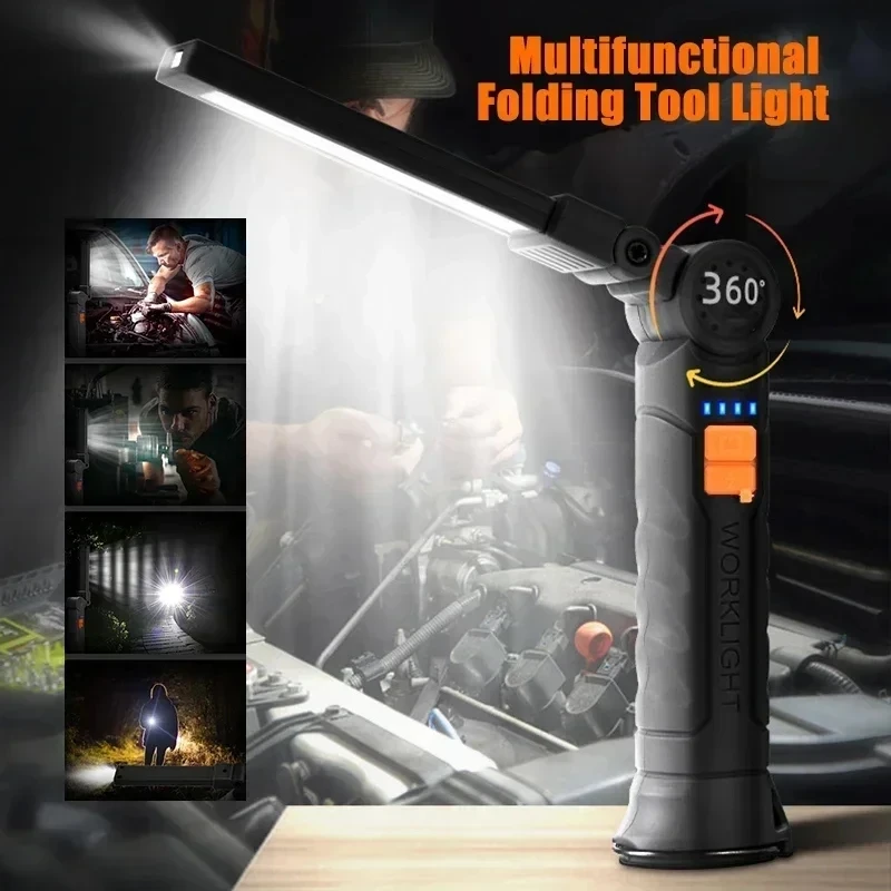 ポータブル COB LED 懐中電灯 USB 充電式ワークラ - Outdoor Camping Adventure Lamp のレビューと価格