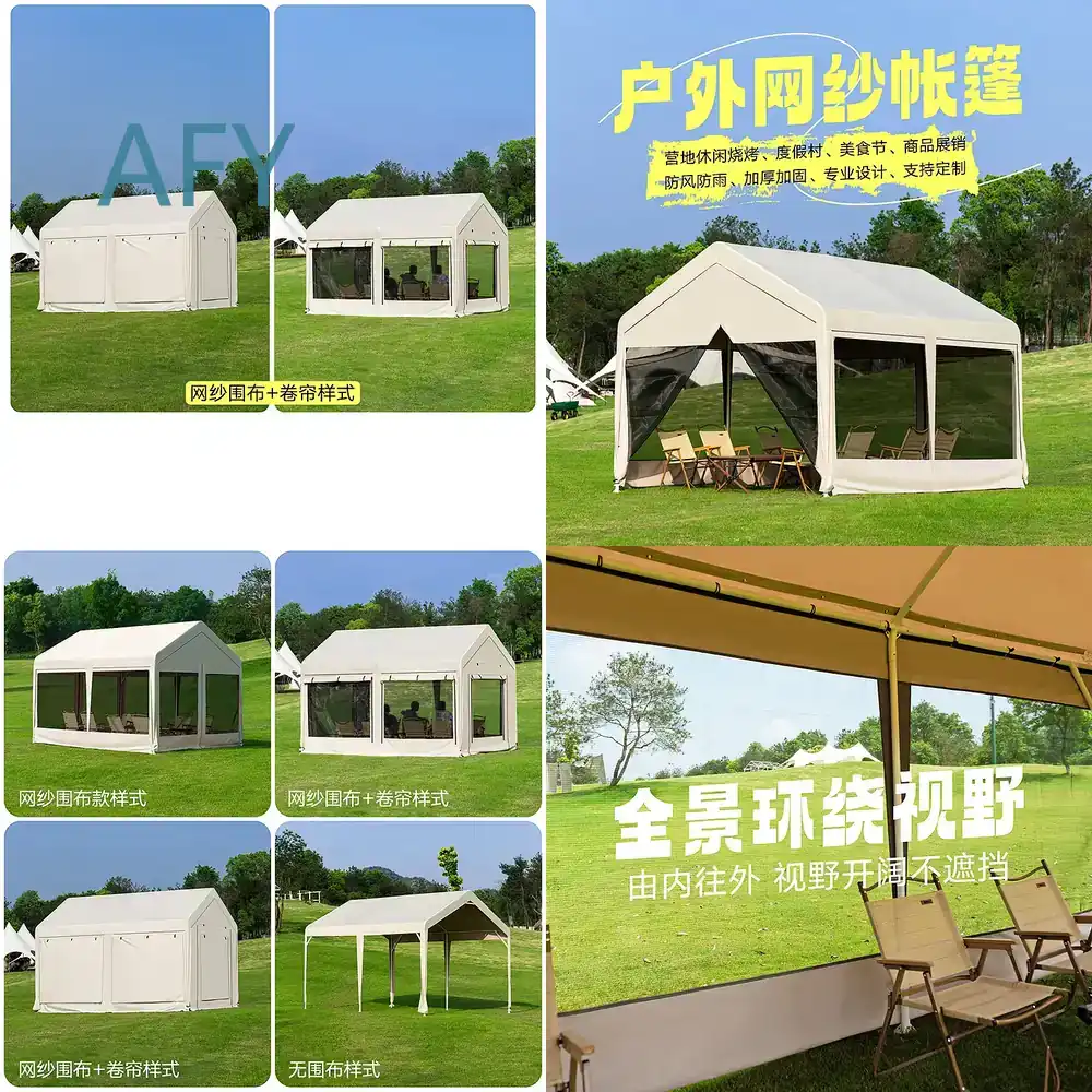 通気性のあるシェッドサマーパーゴラキャンプテント、屋外レジャ - Outdoor Camping Van Tent のレビューと価格