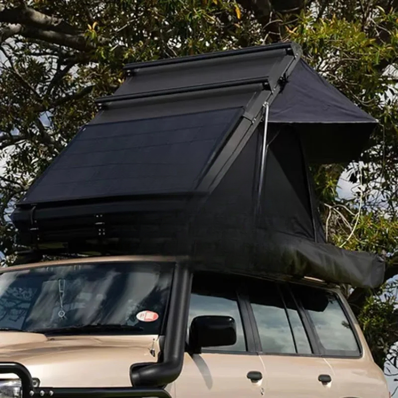 高品質3-4人用三角形アルミハードシェルルーフトップテント（ - Outdoor Camping Gear のレビューと価格
