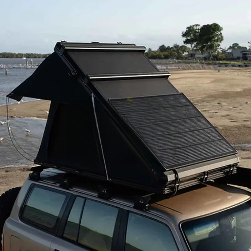 高品質3-4人用三角形アルミハードシェルルーフトップテント（ - Outdoor Camping Gear のレビューと価格