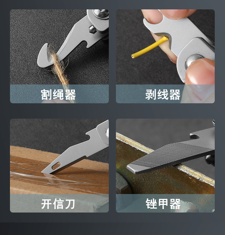 多機能小型ナイフ EDC アウトドアツール ポータブルポケッ - Camping Knife Multi-Tool のレビューと価格