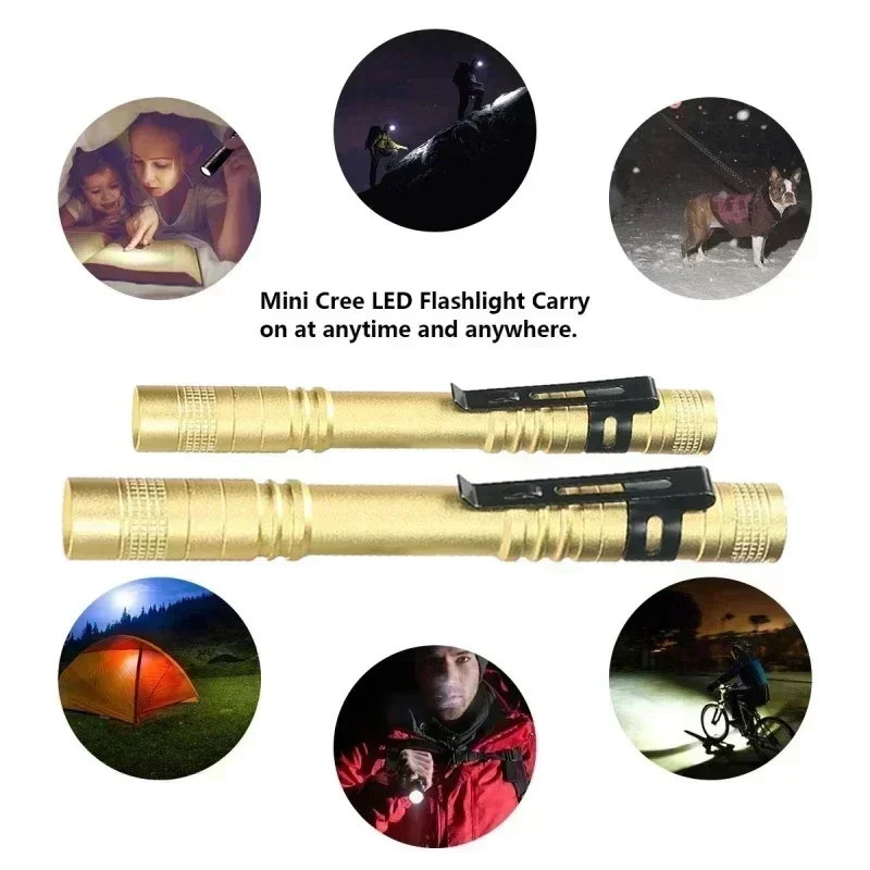 ペンクリップ付きポータブルミニLEDペン懐中電灯、ハンドヘル - Outdoor Camping Adventure Lamp のレビューと価格