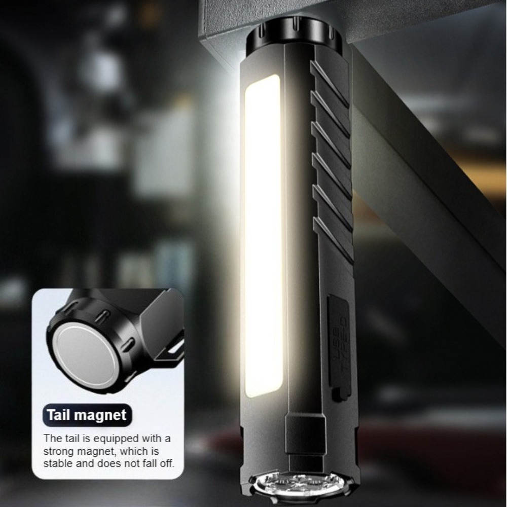 戦術的な懐中電灯タイプ-c充電式RGBサイドライトLEDトー - Outdoor Camping Lantern のレビューと価格