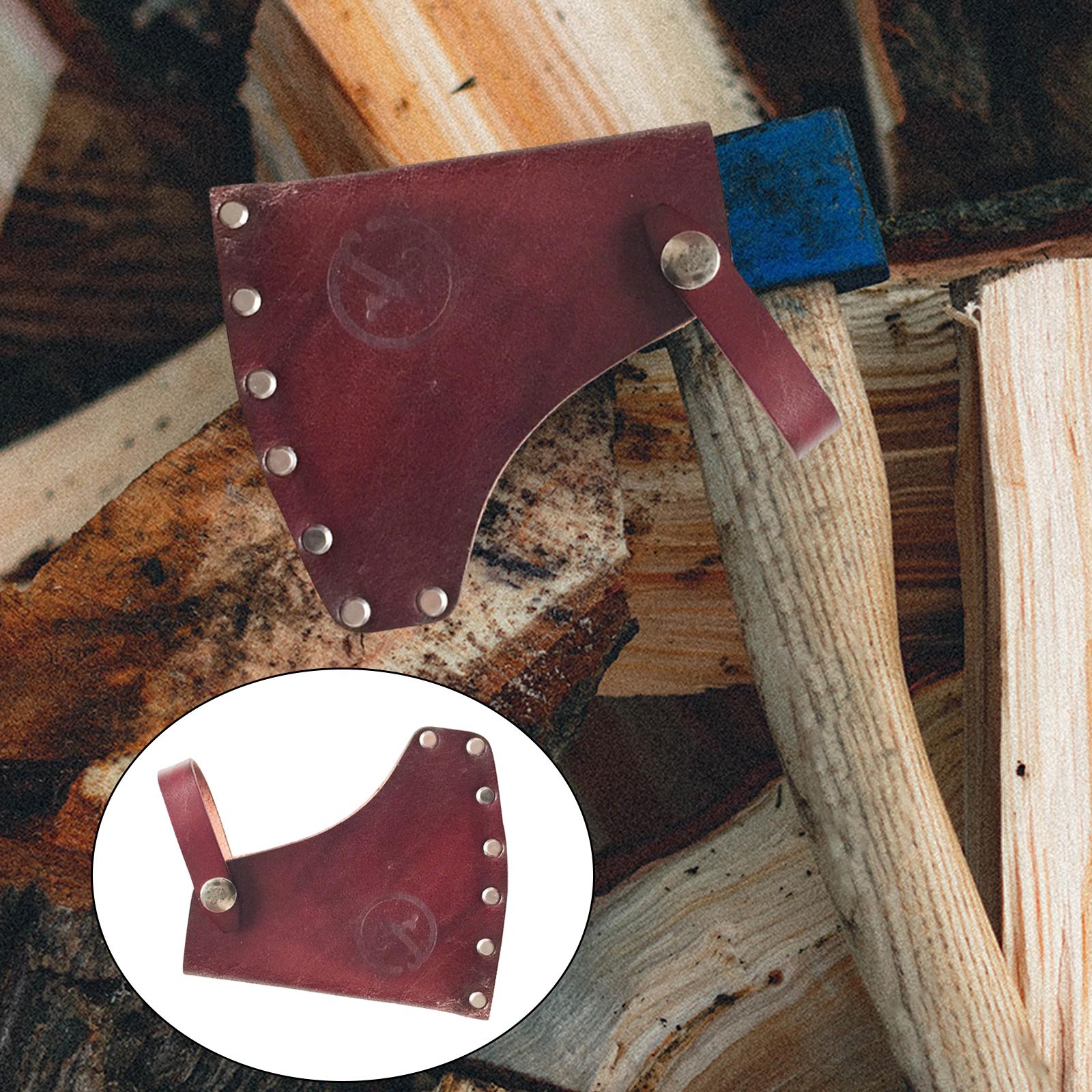 キャンプ用レザーaxeヘッドカバー,ハチェットブホルスター, - Camp Axe Hatchet のレビューと価格