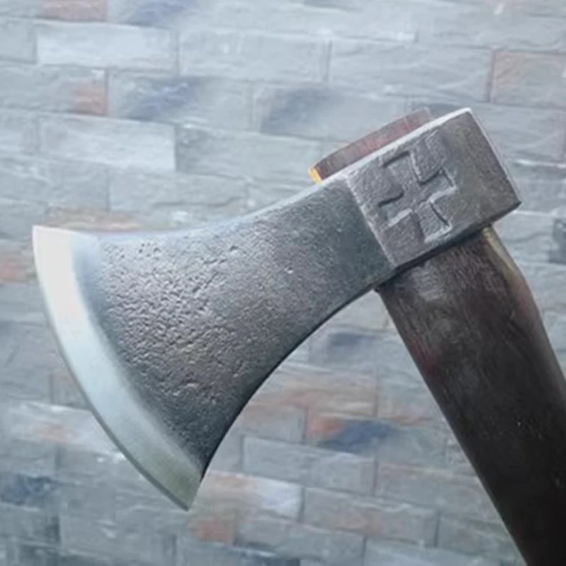 北欧トマホーク護身鍛造バイキング斧、木材切断用サバイバルアク - Camp Axe Hatchet のレビューと価格