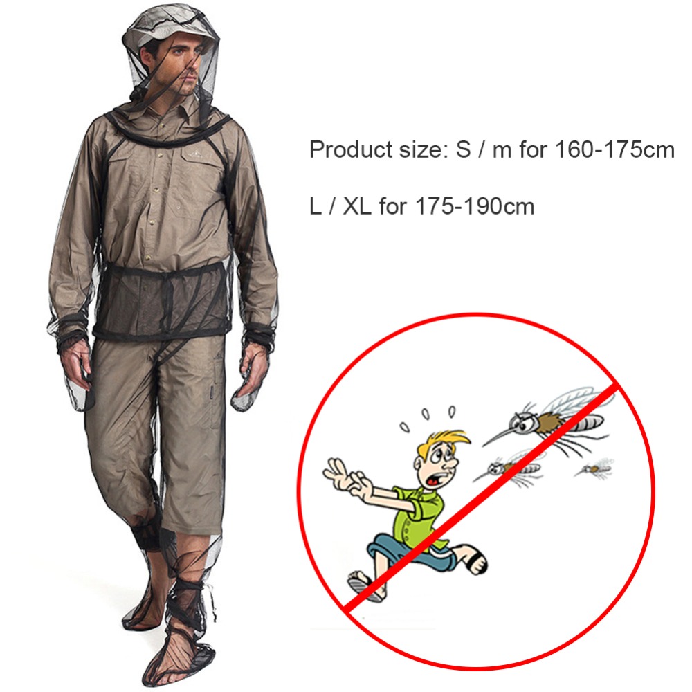 屋外蚊よけスーツ防虫メッシュフード付きジャケット釣りキャンプ - Outdoor Camping Jacket のレビューと価格