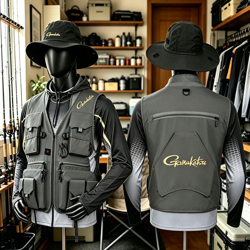 Gamakatsu メンズ マルチポケット フィッシング ベ - Outdoor Camping Jacket のレビューと価格