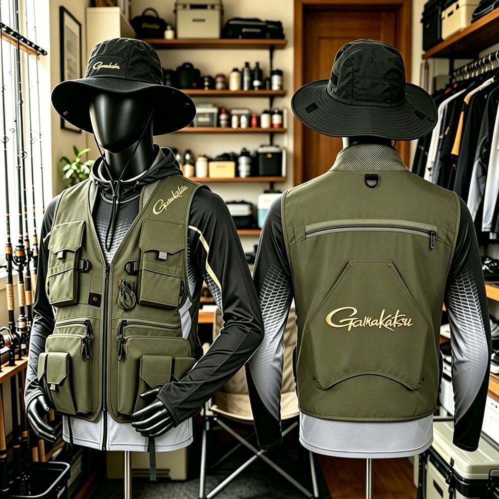 Gamakatsu メンズ マルチポケット フィッシング ベ - Outdoor Camping Jacket のレビューと価格